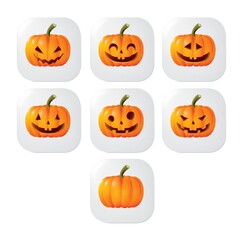 collection of halloween pumpkins