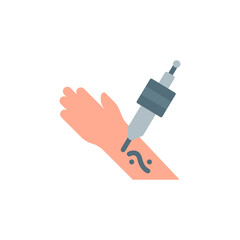 Hand, tattoo icon. Simple color vector elements of tattooing icons for ui and ux, website or mobile application