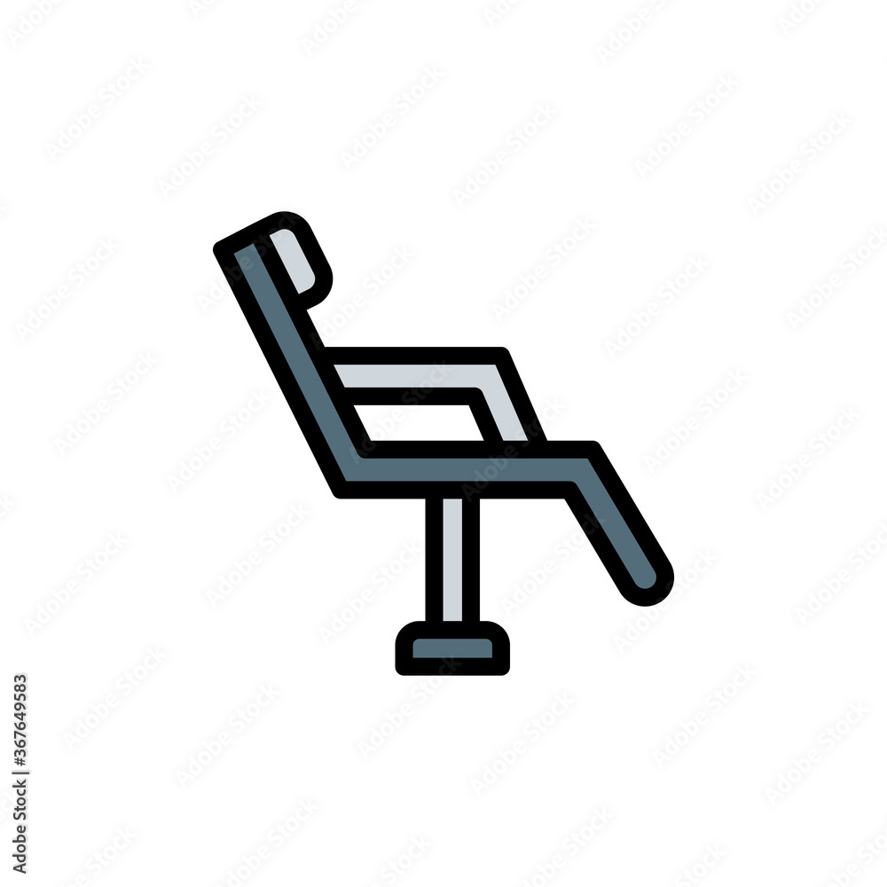 Canvas Prints chair, tattoo icon. simple color with outline vector elements of tattooing icons for ui and ux, webs