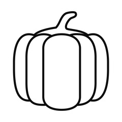 pumpkin fruit line style icon vector design