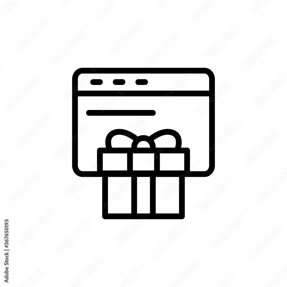 Fototapete gift, box, present, web site icon. simple line, outline vector elements of present icons for ui and 