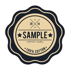sample vintage label