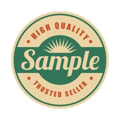 sample vintage label