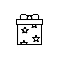 Gift, box, present, star icon. Simple line, outline vector elements of present icons for ui and ux, website or mobile application