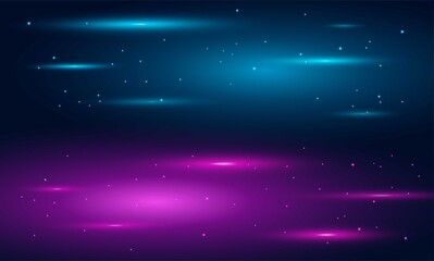Neon glowing techno lines, hi-tech futuristic abstract background