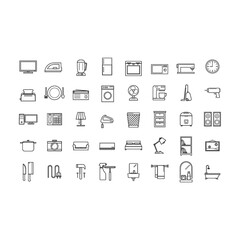 set of home appliance icons