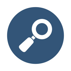 magnifying glass icon, block style