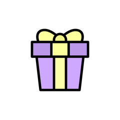 Gift, box, present icon. Simple color with outline vector elements of present icons for ui and ux, website or mobile application