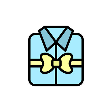recommend clip art: Ribbon, shit icon. Simple color with outline vector elements of present icons for ui and ux, website or mobile application
