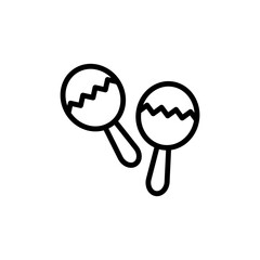 Maracas, musical instrument icon. Simple line, outline vector elements of cultural activities icons for ui and ux, website or mobile application