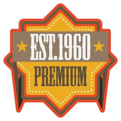 premium vintage label