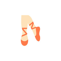 Ballet, leg, pointe shoes icon. Simple color vector elements of cultural activities icons for ui and ux, website or mobile application