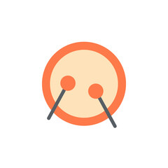 Drum, musical instrument icon. Simple color vector elements of cultural activities icons for ui and ux, website or mobile application