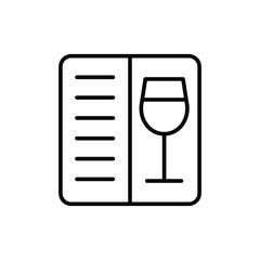 Menu, wine icon. Simple line, outline vector elements of public catering icons for ui and ux, website or mobile application