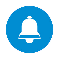 alarm bell icon, block style