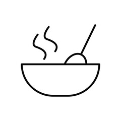 Plate, spoon icon. Simple line, outline vector elements of public catering icons for ui and ux, website or mobile application