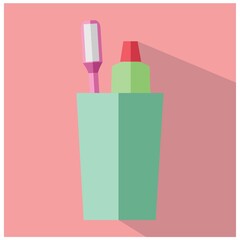 toothbrush with toothpaste