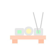 Sushi, food icon. Simple color vector elements of public catering icons for ui and ux, website or mobile application