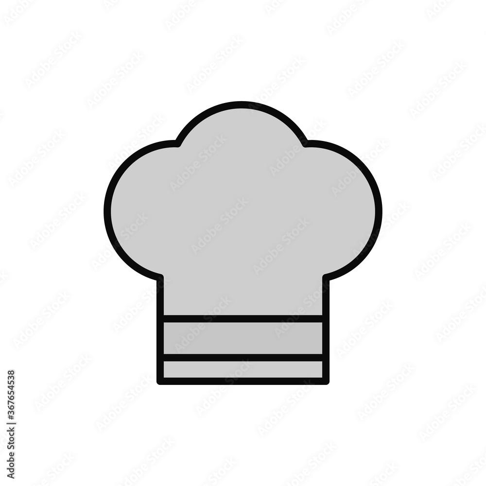 Poster cook, hat icon. simple color with outline vector elements of public catering icons for ui and ux, we