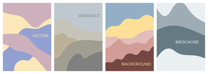 set of 4 a4 abstract patterns, poster, brochure, background, wallpaper design.