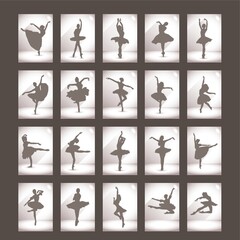 collection of ballerina silhouettes