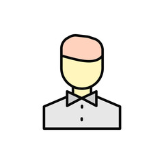 Avatar, waiter icon. Simple color with outline vector elements of public catering icons for ui and ux, website or mobile application