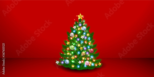 クリスマスツリー 冬 部屋 背景 Wall Mural Wallpaper Murals J Boy