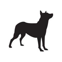 silhouette of dog