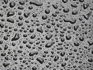 water drops on metal surface