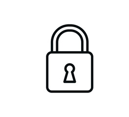 Padlock icon vector logo design template