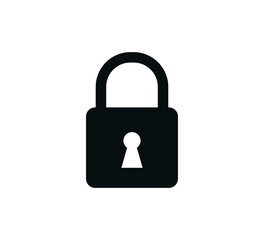 Padlock icon vector logo design template