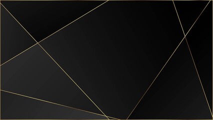 Black Luxury Triangular Pattern. Elegant Dark Platinum Chic Shapes 