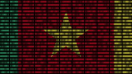 Cameroon Flag in Digital Binary Numbers cyber style matrix - Powered by Adobe