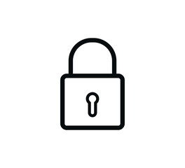 Padlock icon vector logo design template