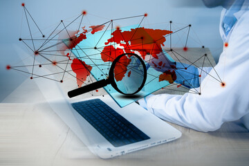 the search is given a disease in the world 3D illustration