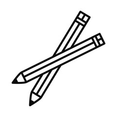 color pencils line style icon vector design
