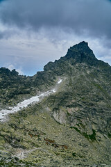Beautiful panoramic aerial drone view of mountain in National Park High Tatra. northern Slovakia, Europe. Beautiful world.
