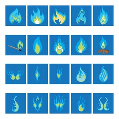 blue fire flame