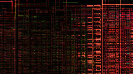 Digital painting of urban city landscape