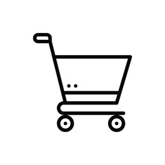Shopping Cart, Trolley Icon Logo Vector Isolated. Marketing and Growth Icon Set. Editable Stroke and Pixel Perfect.