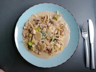 chicken with mushrooms and potatoes
