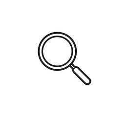 Magnifying icon vector logo design template