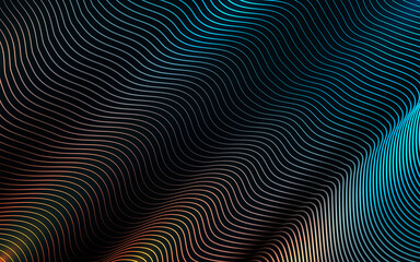 Gradient wavy lines abstract background