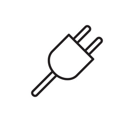 Plug icon vector logo design template flat style