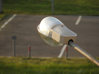 lamp on the green field