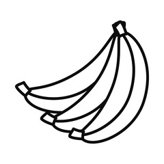 banana fruit line style icon vector design