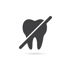 Vector Isolated No Tooth Icon
