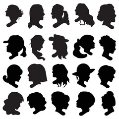 collection of woman's silhouette