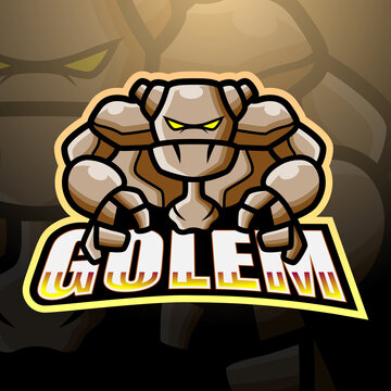 Golem mascot esport logo design