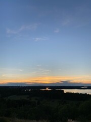 sunset over the lake